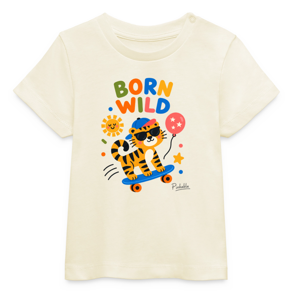 Baby Organic T-Shirt Baby  Born Wild von Pinkablu