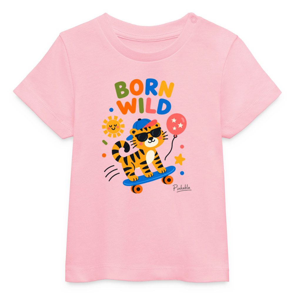 Baby Organic T-Shirt Baby Pinkablu Born-Wild