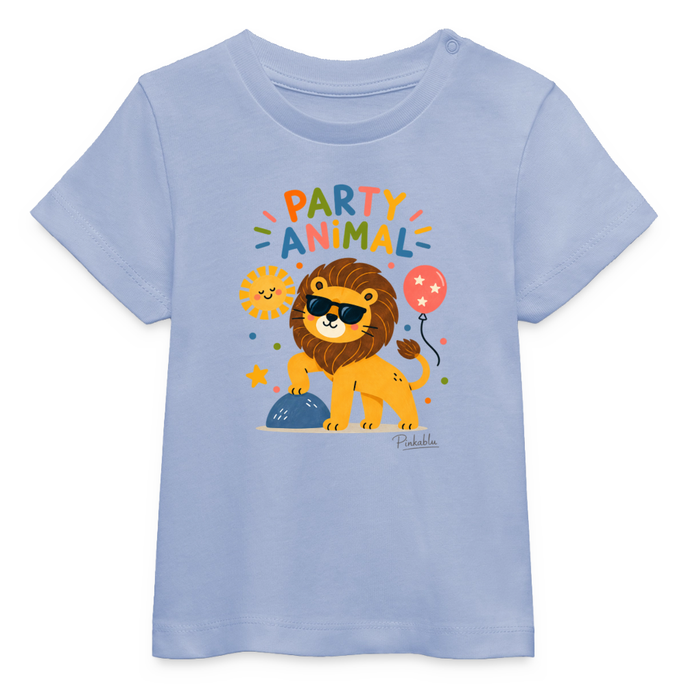 Baby Organic T-Shirt Pinkablu_TShirt_PartyAnimal_Sky