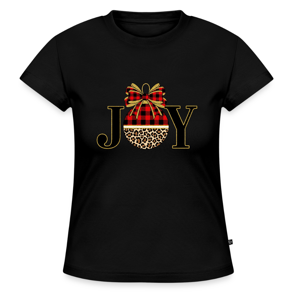 SLIM FIT Frauen Organic T-Shirt JOY - Schwarz