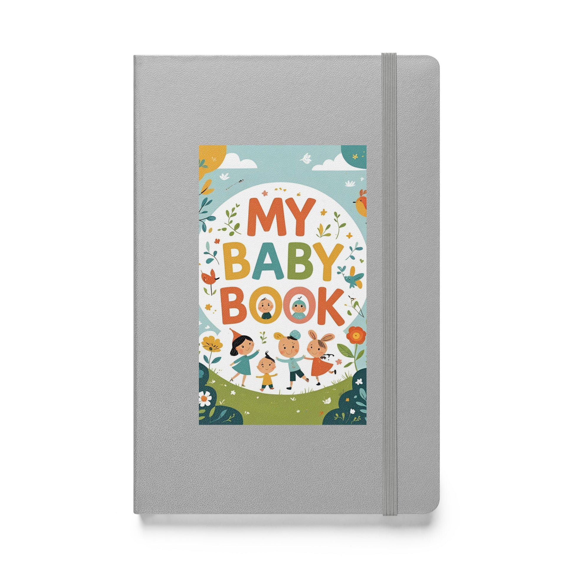 Product mockup Baby Book silver
