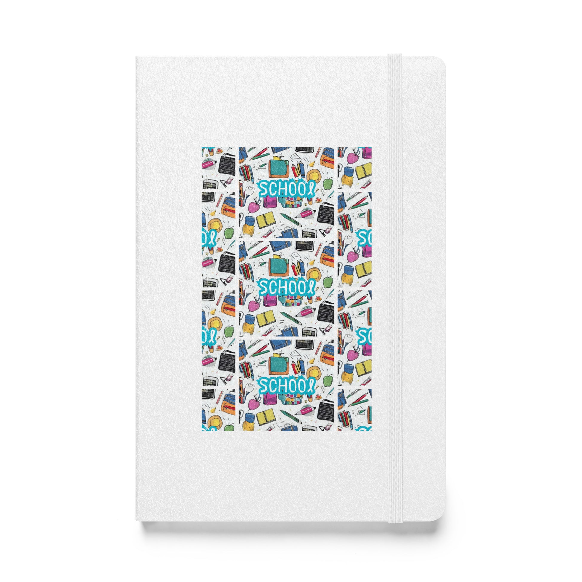 Product mockup hardcover notebook SCHOOL.